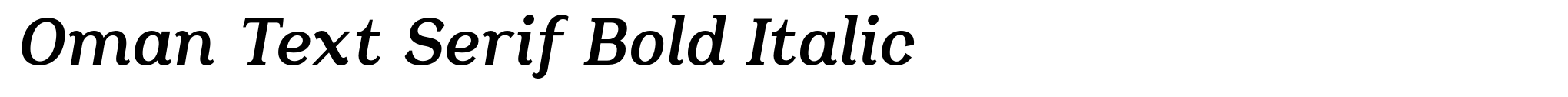 Oman Text Serif Bold Italic image